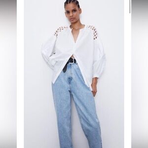 NWT Zara Button Down Blouse